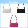 Trendy Minimalist Pu Shoulder Bag 2023 Summer New Pure Color Street Style Commuter Handbag