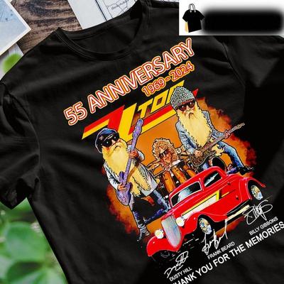 55. Jubiläum 1969 – 2024 ZZ Top danke für die Erinnerungen Schwarzes T-Shirt CO03 Unisex T-Shirt