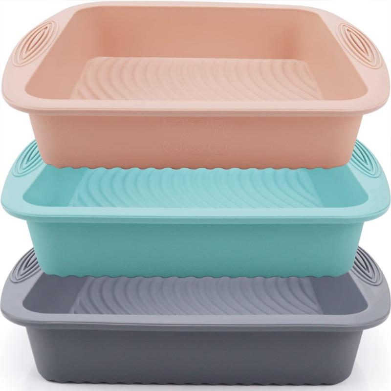 BEPAN 1PC Household Baking Cake Square Silicone Baking Pan Mousse Silicone Cake Pan Bread Mould Kitchen Baking Tools