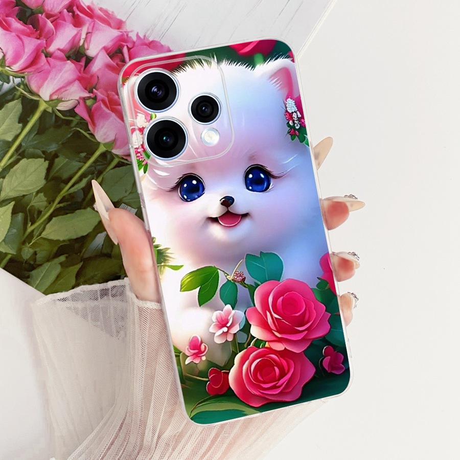 Case For OPPO Reno15 15F Protective Case For OPPO Reno15 F CPH2801 Reno 15  5G Capa Flower Soft Silicon TPU Phone Cover