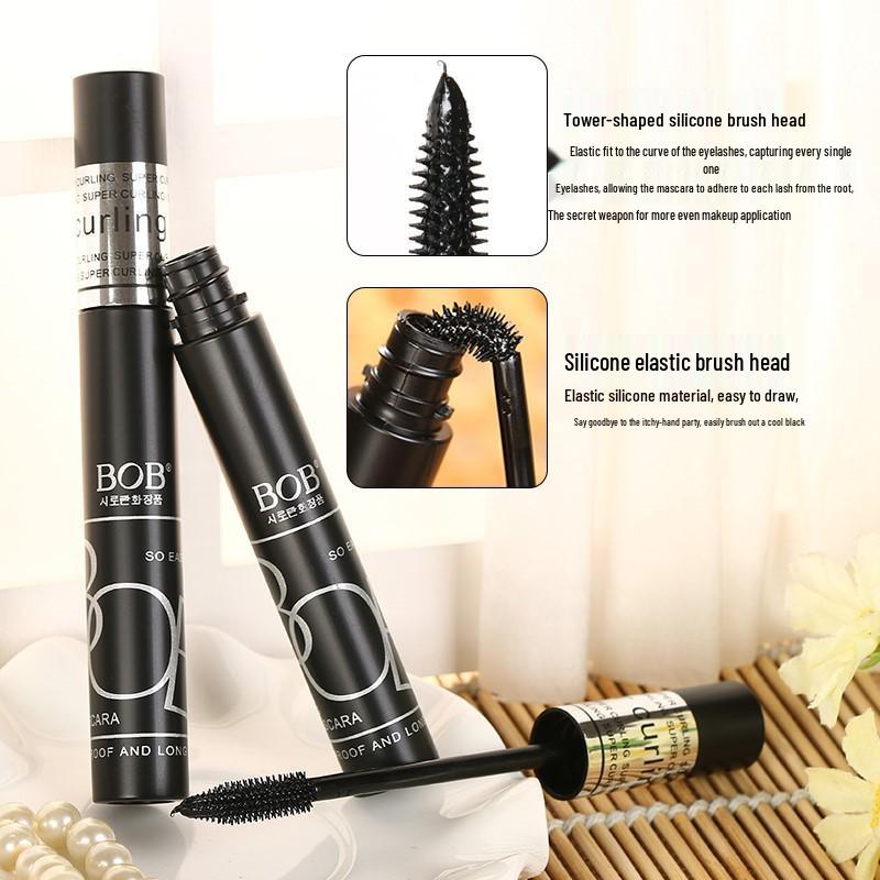 BOB Waterproof Mascara: Fine Comb, Sweatproof, Smudge-Proof, Long-lasting, Lengthening & Curling, with Root-to-Tip Definition