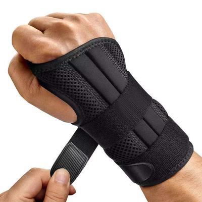 Adjustable Wrist Brace Support, Adult Sports Wrist Guard with Splint, Compression Hand Support for Fitness and Training