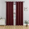 High Density Fabric 100% Blackout Curtains Thermal Insulated Sunproof Drapes with Grommet Top Bedroom Living Room Decor