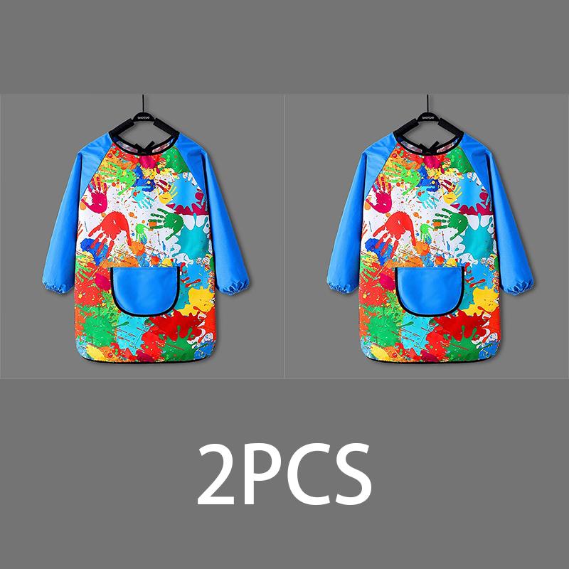 Paint Apron for Children Art Apron - Waterproof Long Sleeved Cover Children's Apron, Childrens Drawing Kindergarten WQ005