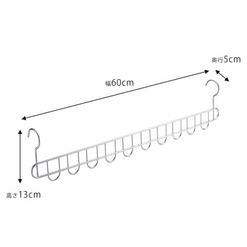 Shimomura Kihan 10-Row Hanger for Evenly Spaced Drying [Made in Japan] Prevents clothes from shifting in the wind, allows for bulk storage, and is sui