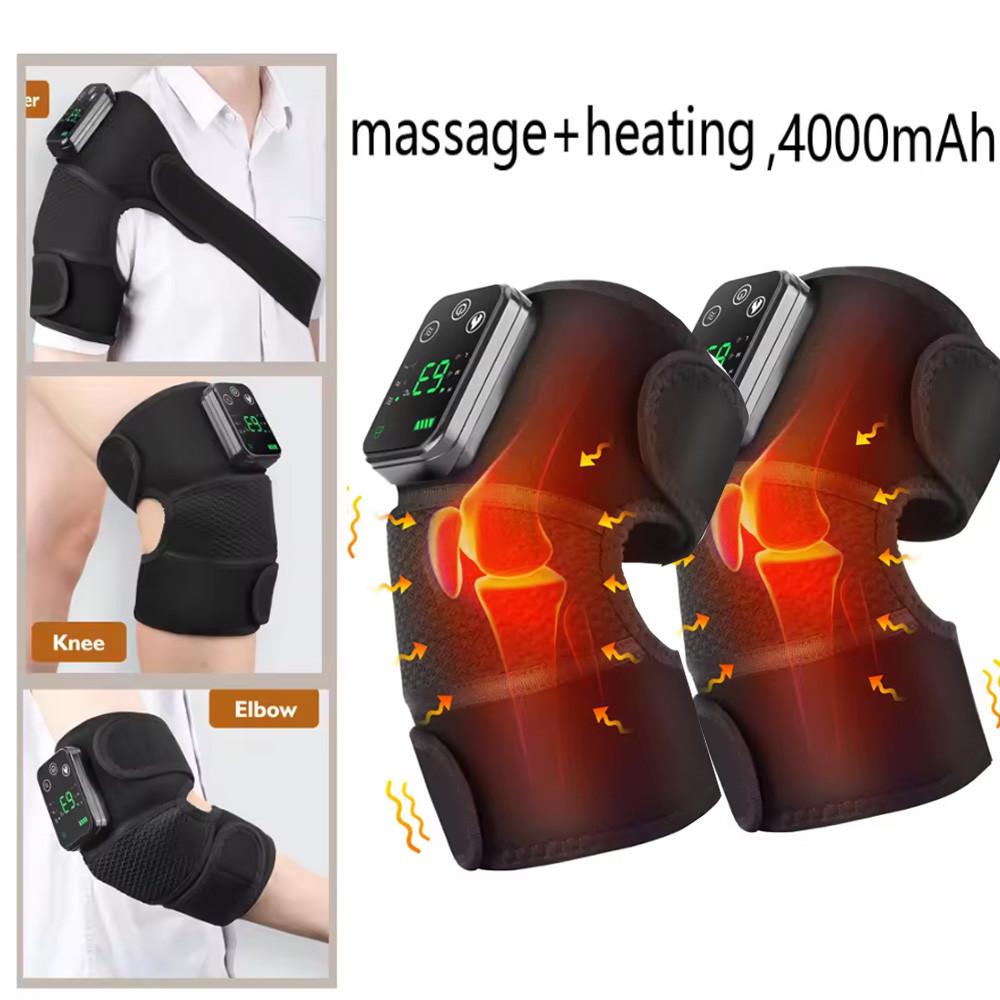 Massageador Multifuncional de Pernas Joelhos Aquecimento Articular Massagem Vibratória Suporte de Cotovelo Ombro Almofada Térmica Massageadora para Joelhos