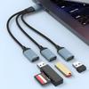 2/3Port USB Extender Cable with Fast 480Mbps Data Transfer 1.5A Charging For PC Laptop Printer Mouse