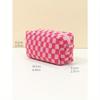 1Pc Makeup Bag Black, Checker Cosmetic Bag Square Waterproof, Women Bags For Make Up, Small Bag Storage Makeup Case, Travelling Bags For Ladies
