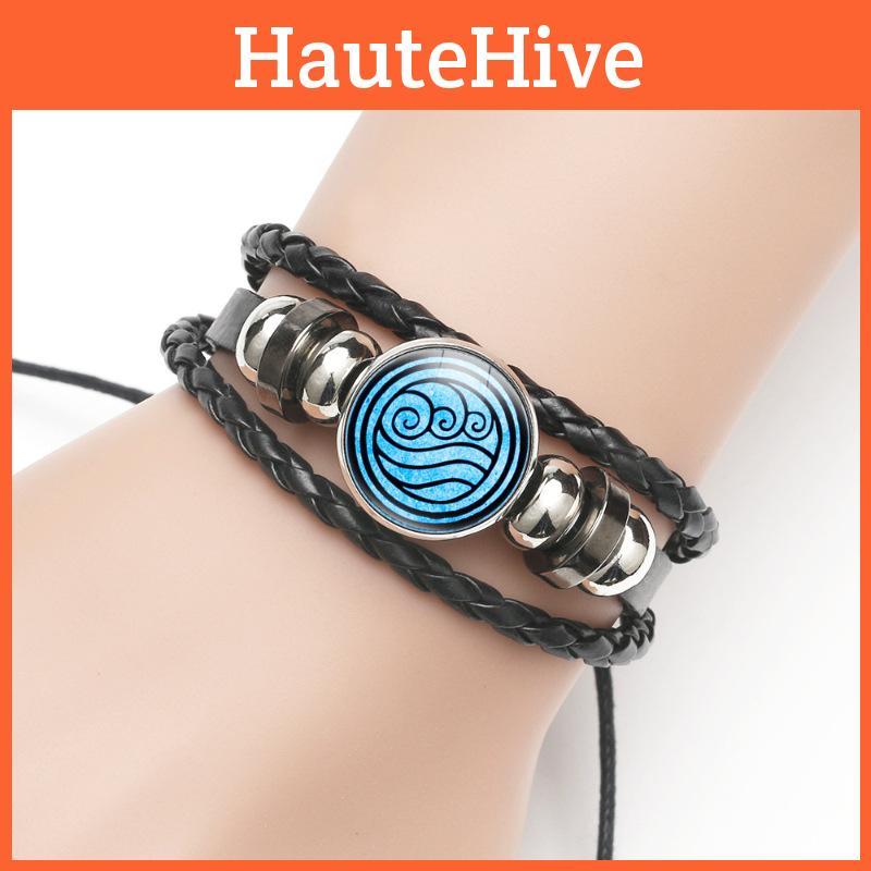 Unique Avatar The Last Airbender Time Gemstone Leather Bracelet Handmade Unisex