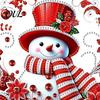 Faux Diamond Art Ornament Kit Christmas Kit, Santa Snowman Hanging DIY Sparkling Ornaments Acrylic Pendant with Rhinestones Craft for Adults, Holiday