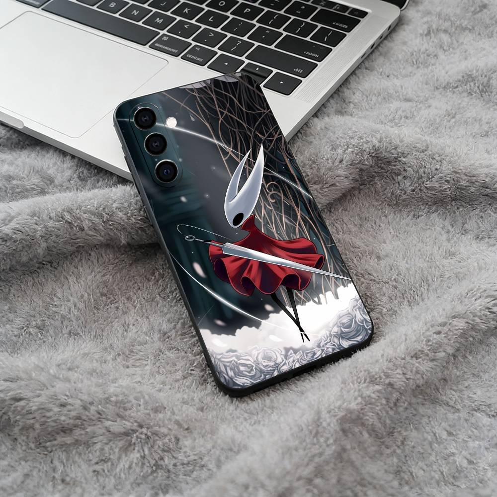 

H-Hollow- K-Knight -S-Silksong Black Soft Silicone Phone Case for Samsung Galaxy A73, A71, A72, A70, A53, A52, A51 Samsung a714g