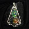 925 Sterling Silver 52 Ct Natural CERTIFIED Opal Fancy Pendant For Birthday Gift