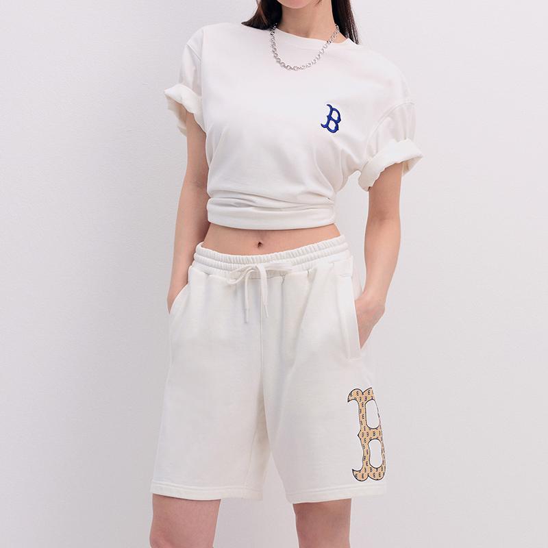 New MLB Boston Red Sox Casual Shorts Unisex Cream 3ASPM0143-43CRS