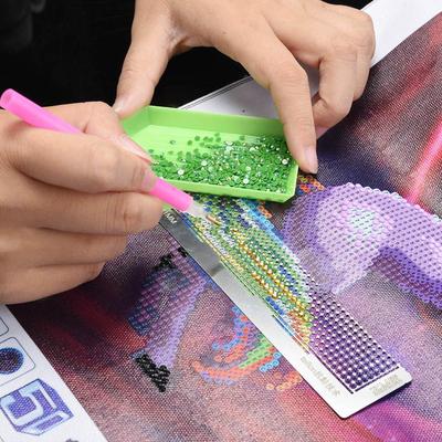 5D Diamond Mesh Ruler Adjustment Fix Tool Stainless Steel Diamond Ruler Tool Practical Diamond Painting Fix Tool for Art Crafts