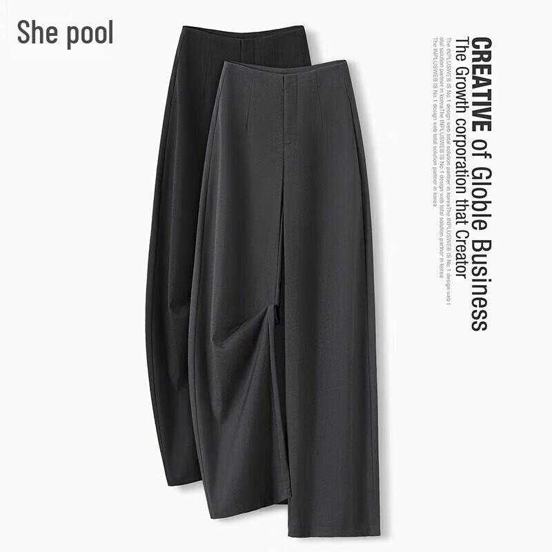 

Women s High-Waist Loose Wide-Leg Trousers S