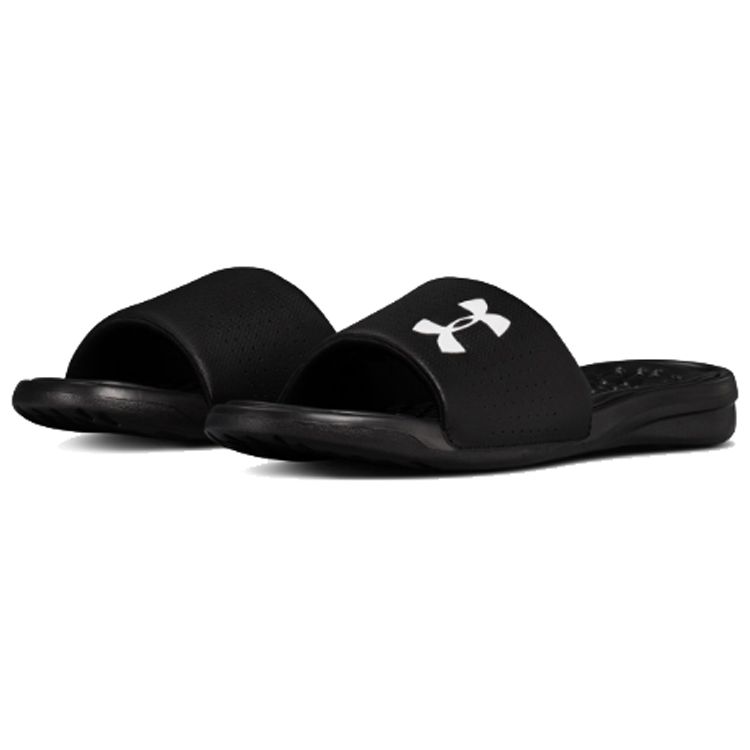Under Armour Playmaker Fixed Strap Durable Comfortable Soft Cushioning Slide Sandals Men Sandals Black 3000061-001