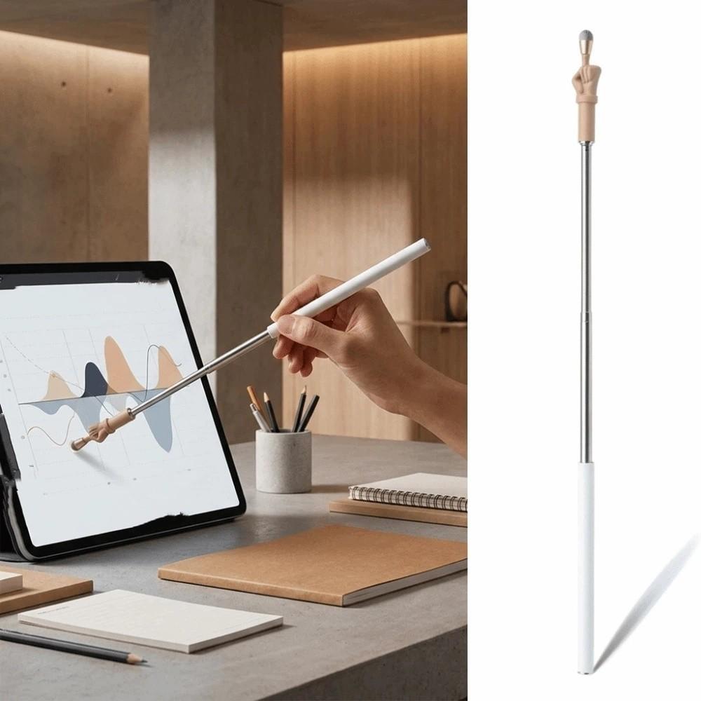 Stainless Steel Retractable Rod Telescopic Teacher Pointer Office Presentation