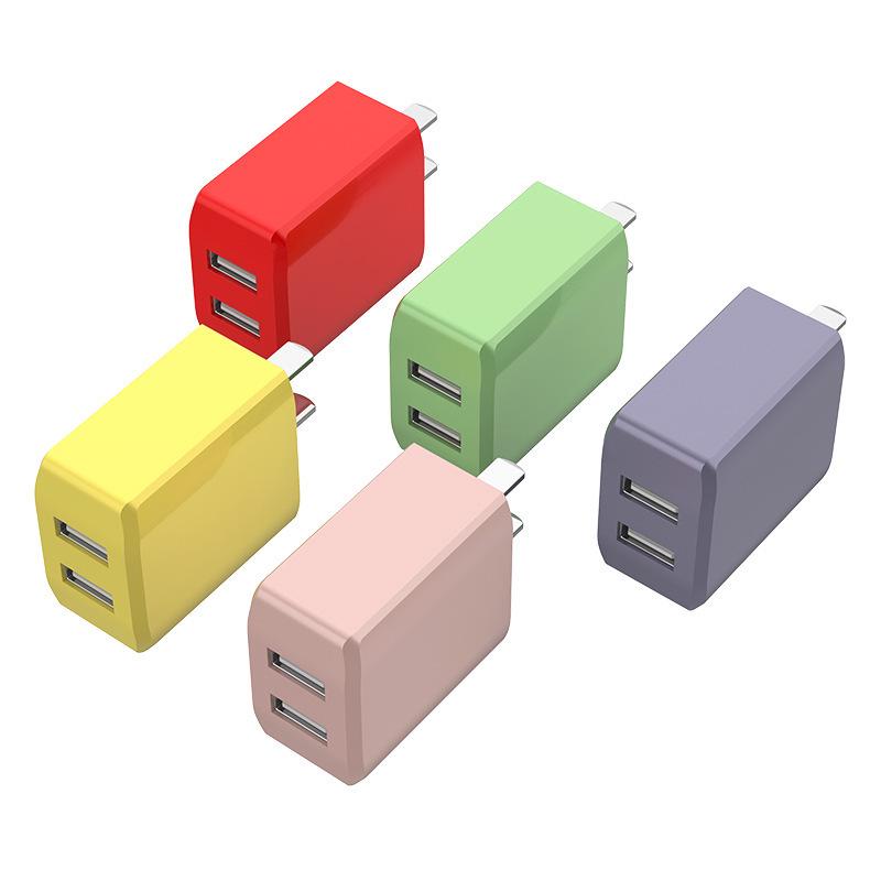 Macaron Color Dual-Port USB Charger 2A for Apple & Android