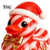Christmas Duck Ornaments Figurine, Resin Sculpture for Holiday Home Decor, Cute Decorative Figurines Desktop with Festive Elements Indoor Outdoor