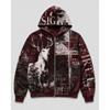 2026 Halloween Y2K Hoodie Zip Up Printed Sweatshirt Teens Youth Streetwear
