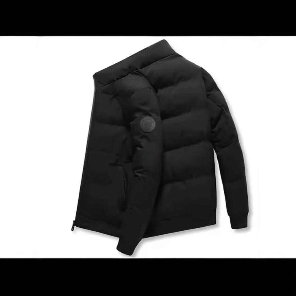 Minimalist Casual Men's Cotton Jacket Solid Color    Lightweight Versatile Winter Daily Top