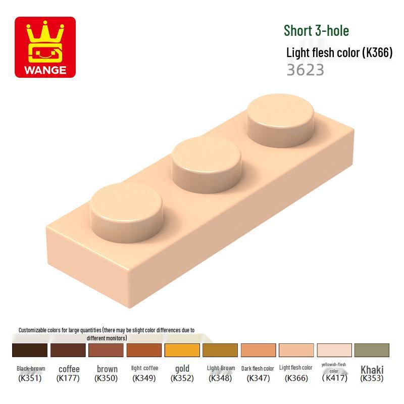 Wange 3623 Building Blocks: Compatible DIY Science Education Toy with Assembly Parts and Short 3-Hole Design