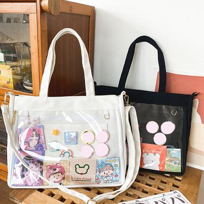 Harajuku Ita Soma Sievietēm Caurspīdīga Kabata Itasoma Vidusskolēnu Meiteņu Vienota JK Somas Pār plecu/pleca Soma