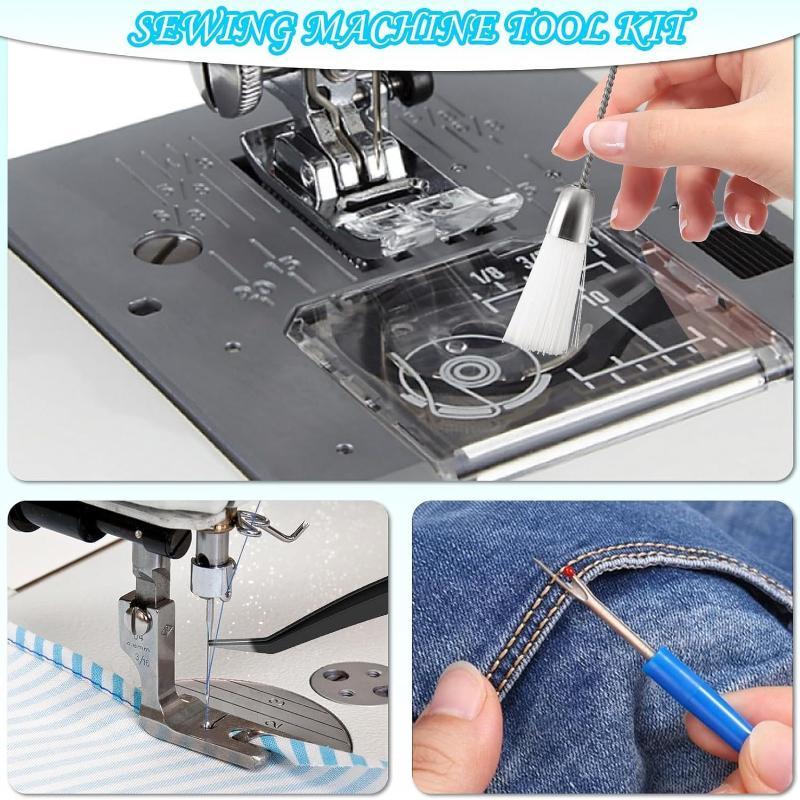 15Pcs Premium Sewing Machine Maintenance Kit Cleaning Repair Tool Set with Storage Case for Tailors Sewing Enthusiasts