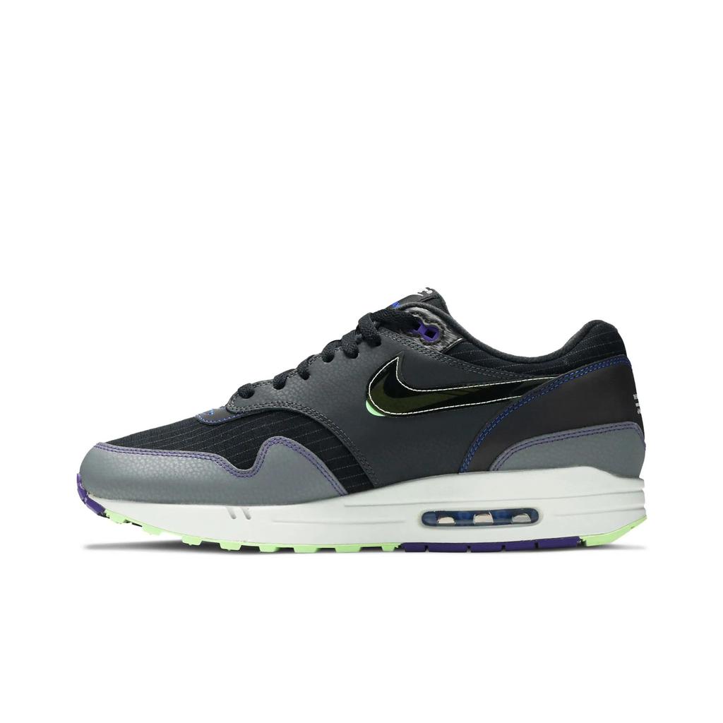 Nike Air Max 1 'Future Swoosh' (Unisex) Black / Cool Grey / Anthracite / Racer Blue Running Shoes CT1624 001