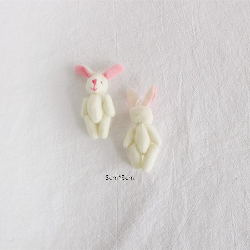 Teddybär & Weißes Kaninchen 3D Plüschbrosche - Niedliche Accessoires für Kleidung, Taschen und Socken