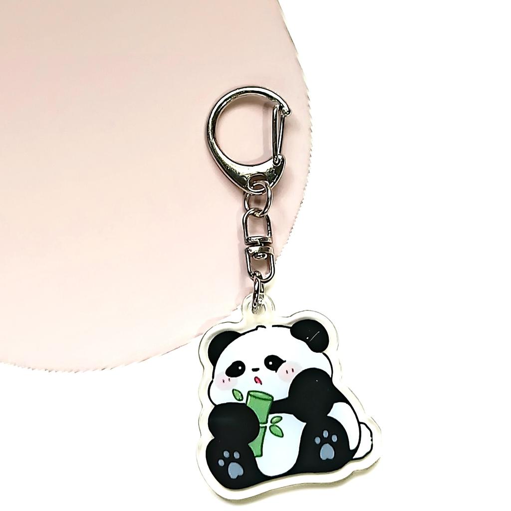 Acrylic Flat 2D Pendant - Multifunctional Hanging Ornament Holiday Car Interior Decoration Keychain Backpack Pendant,Panda Keychain Acrylic Pendant