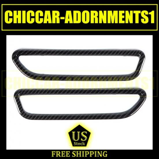 

Carbon Fiber Rear Wheel Eyebrow Light Lamp Trim Bezel For Ford Mustang 10-14
