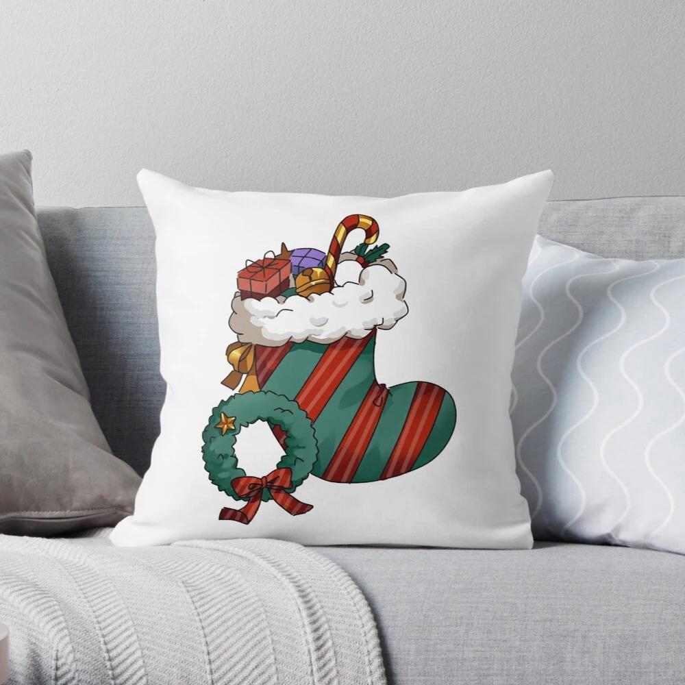 Merry Christmas Decoration Home Pillowcase Cushion Cover Autumn 45X45Cm Red Living Room Sofa Bed Pillowcase