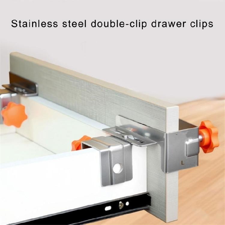 1Pair Drawer Panel Installation Clip Adjustable Tool Panel Strong Fixed Device Woodworking Fixing Clamp Enduring