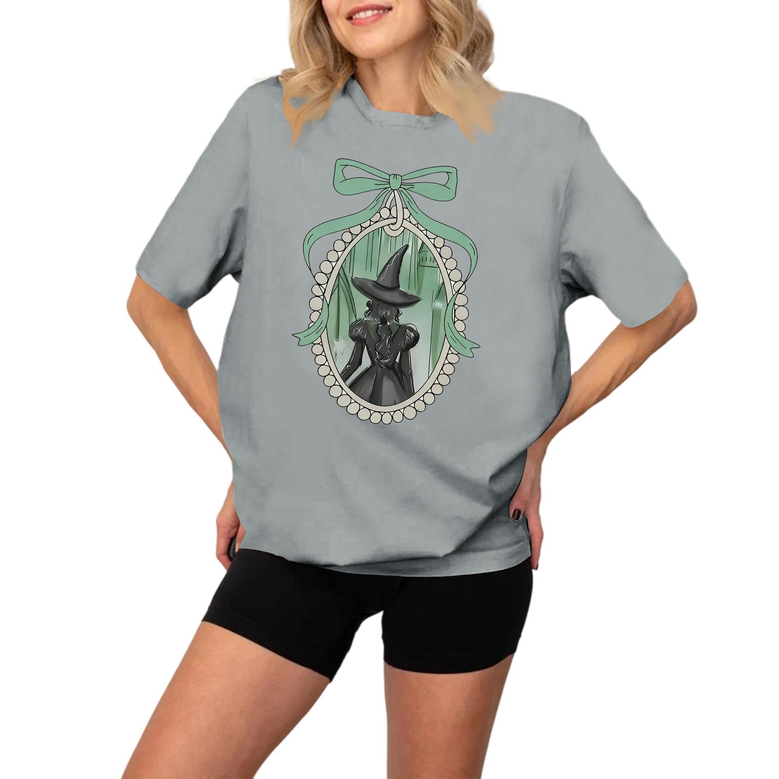 

Женская модная и повседневная футболка с длинным рукавом и принтом, с коротким рукавом S