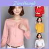 Chic Summer Female Shirt Long Sleeve Blouse Button Women Office Chiffon Ruffle Tops Perfect For Versatile Outfits