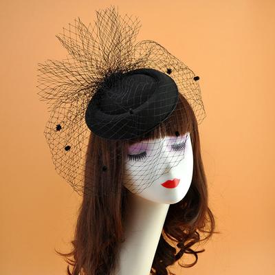 Fascinator-Hüte im Stil der 20er und 50er Jahre, einfarbig, Pillbox-Hut, für Cocktails, Teepartys, Kopfbedeckung mit Vogelkäfigschleier für Mädchen und Frauen