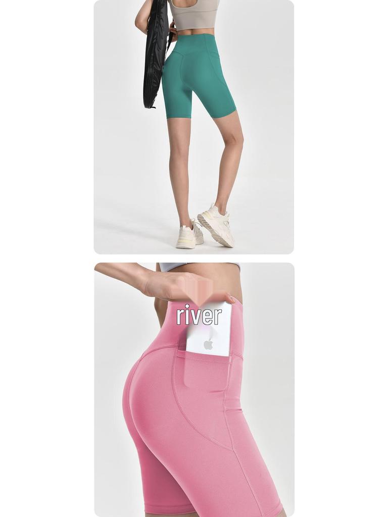 Women's Moisture-Wicking High-Intensity Cycling Pants - Breathable, Hip-Lifting, Shaping Yoga Base Layer.