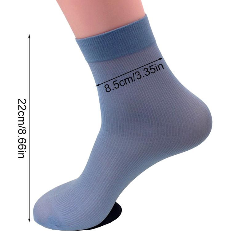 3Pairs Polyester Absorb Sweat Silk Comfortable Thin Version Anti-friction Casual Socks Sport Socks Socks