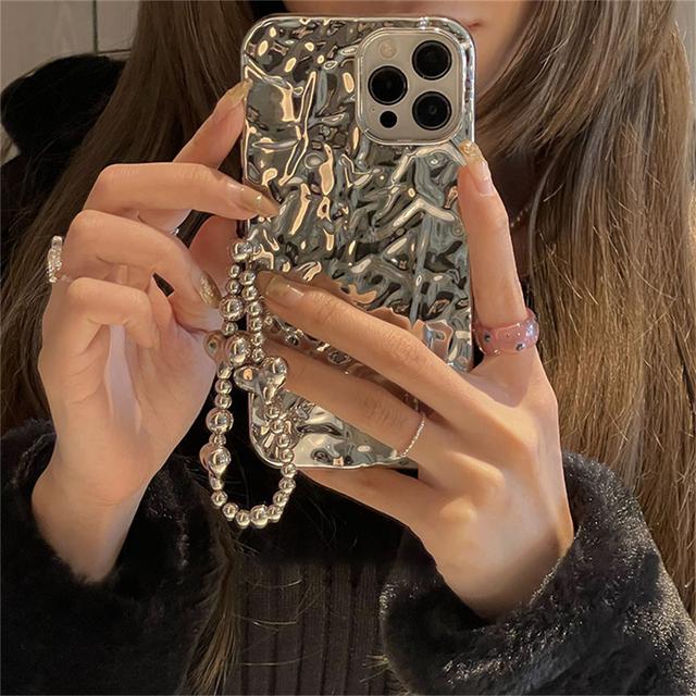 

Корейский 3d Dream Shell роскошный серебряный чехол-браслет для телефона Iphone 13 12 11 Pro Xs Max X Xr 7 8 Plus Защитная мягкая задняя крышка For iPhone 13