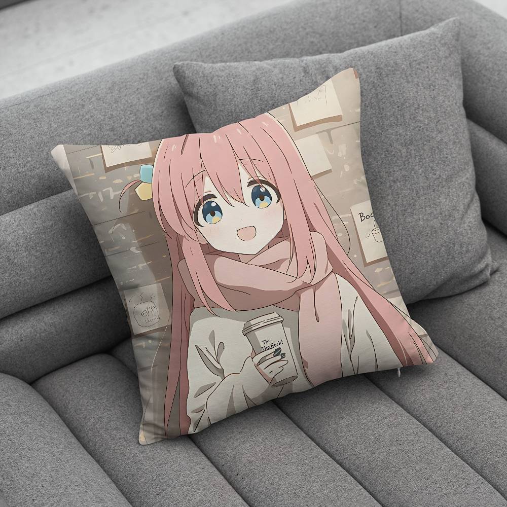 BBocchi The Rock Pillow Case For Home Bedroom Car Office Decoration Living Room Sofa Cushion Cover Suitable