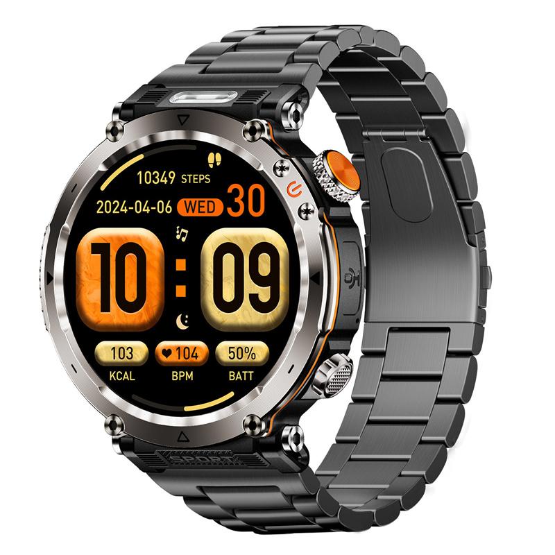 HT30 Smart Watch Bluetooth Call Men Outdoor Sports Fitness Compass Heart Rate Health Monitoring 600mAh Large Battery Smartwatch