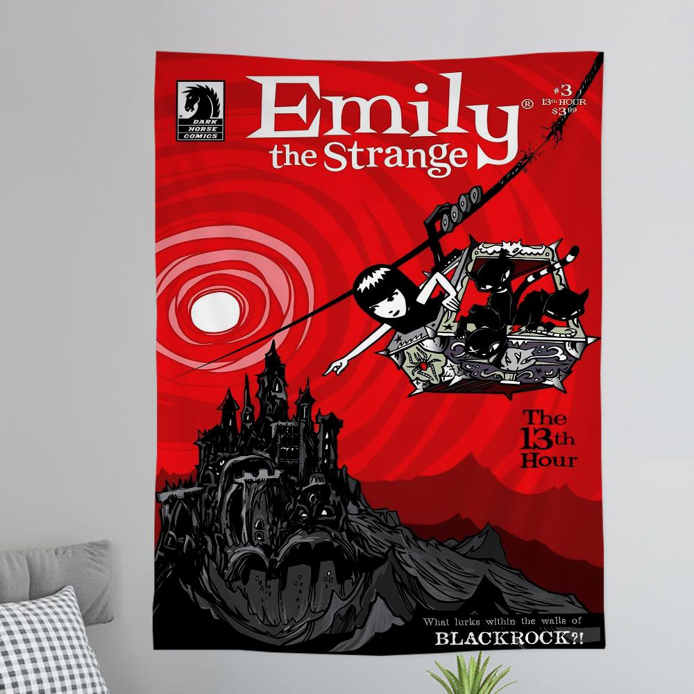 Anime EEmily The SStrange Comic Book Colorful Tapestry Wall Hanging Bohemian Wall Tapestries Mandala Wall Art Decor