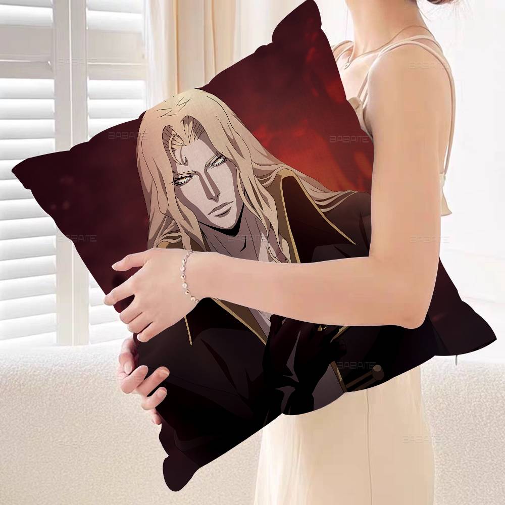 Anime Castlevania Cushion Cover Inches Farmhouse Decor Home Throw Pillow Covers for Couch Decorations