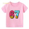 Kids Cute Sailor 67 Number Graphic TShirt Soft Cotton Casual Wear for Boys  Girlsdf0122
