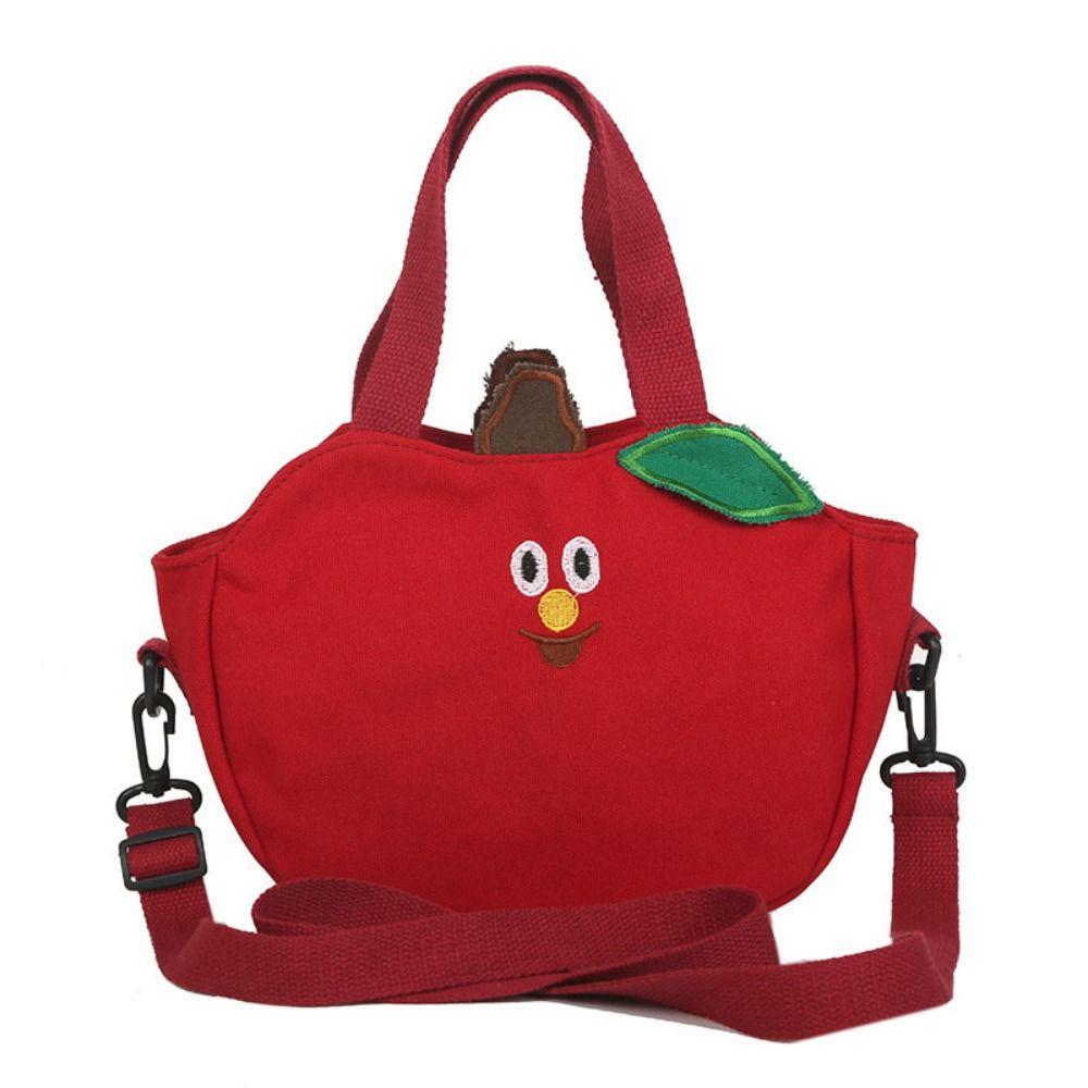 

Мультяшная сумка через плечо большой вместимости в корейском стиле, сумка-мессенджер в виде банана, фруктовая сумка кросс-боди для путешествий красный