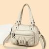 Soft Leather Bag Crossbody Portable Underarm Women's Bag Trendy Handbag New High-end Medium Mother Mobile Phone Bag