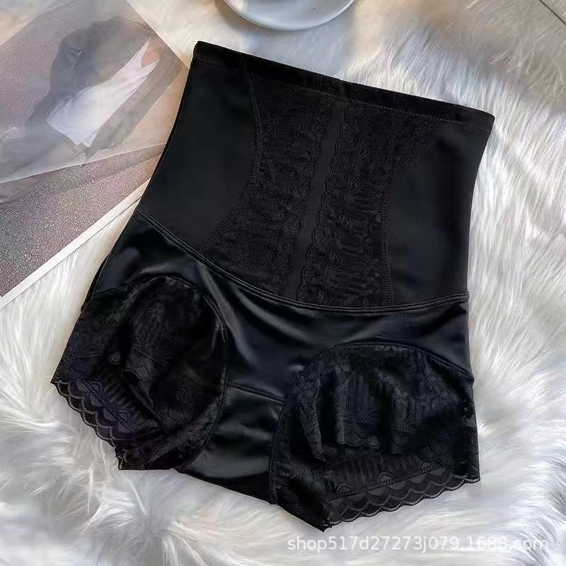 High Waisted Slimming Abdominal Tightening Hip Lifting Lace Underwear Women's Shaping Seamless Base Summer Safety Panties