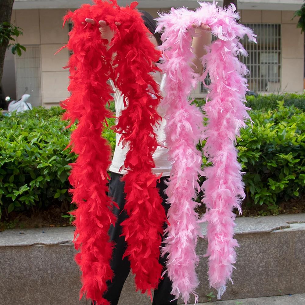DIY 2Yards High Quality Turkey Feathers Boa 40 60 90 Grams Natural Fluffy Feather for Party Cosplay Dress Sewing Decoration plumas