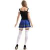 S-3XL Oktoberfest Costume, Adult, Female Blue Sexy Festival Performance Beer Costume Uniform